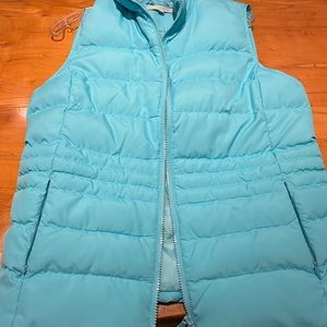 Talbots Puffer Vest - blue/aqua - size medium